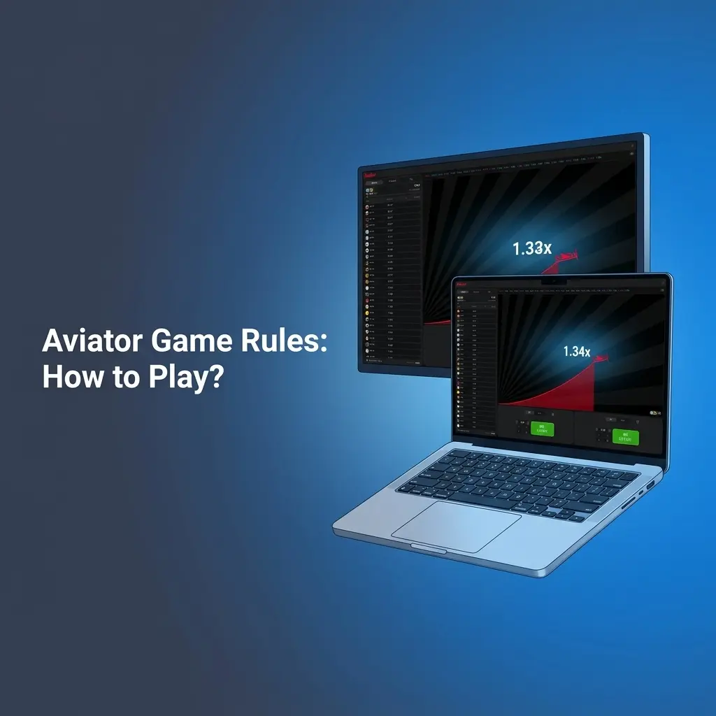 Aviator game interface showing a plane taking off with an increasing multiplier and bet controls on screen