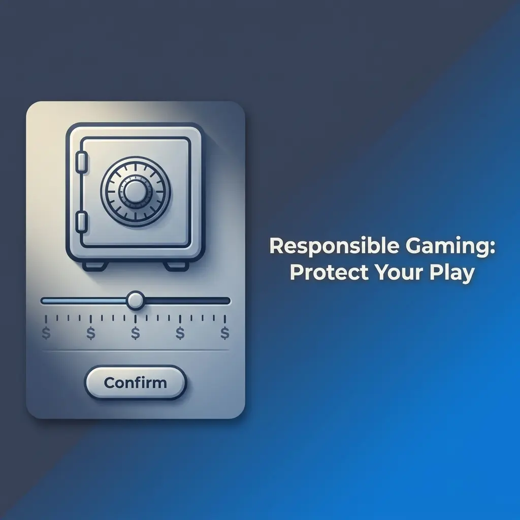 Responsible gaming tips for casino players showing budget limits, deposit caps, demo mode, and break reminders to prevent overspending