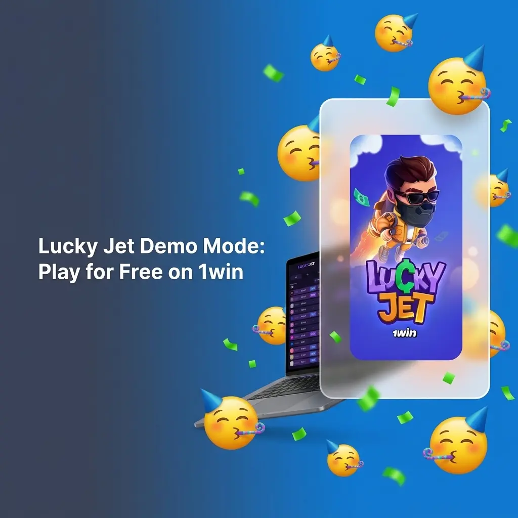 Lucky Jet demo mode interface on 1win showing virtual credits and Auto Cash Out feature for free practice play